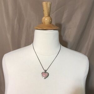 Heart stone necklace 925 silver